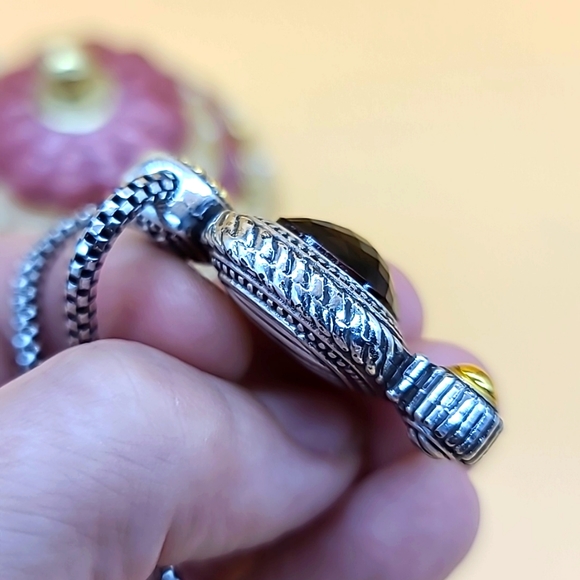 Brighton "CZARINA" Smokey Topaz Swarovski Solitaire in Victorian Revival Setting - Picture 8 of 15